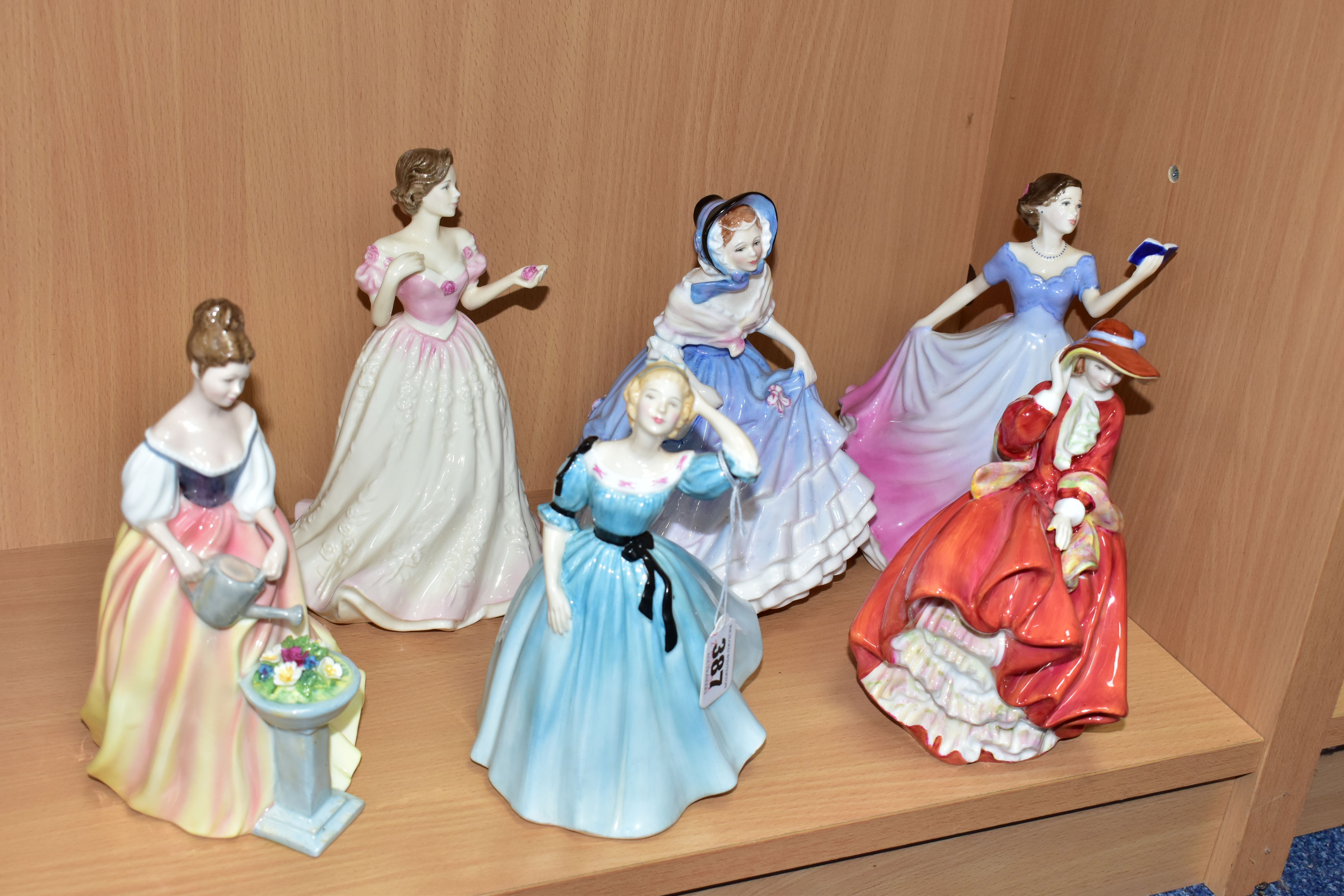 SIX ROYAL DOULTON LADIES, comprising 'Celeste' HN2237, (patch of restoration to underside skirt