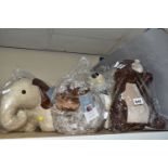 FIVE HONEY & WILD/THE GARDEN FOUNDRY ANIMAL DOORSTOPS, all as new with original packaging and