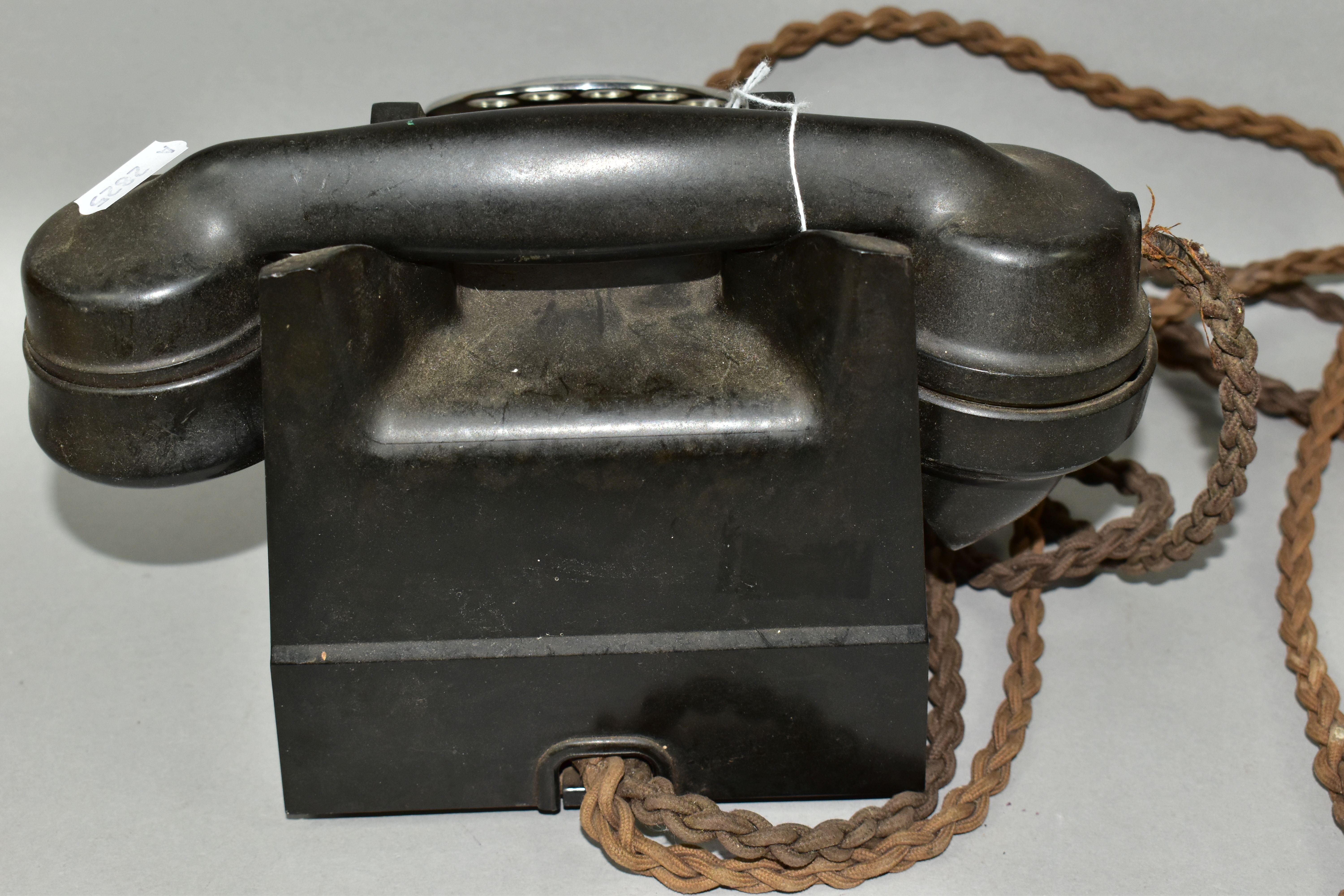 TWO ROTARY TELEPHONES, comprising a black GPO Bakelite telephone with pull out drawer front, and - Bild 3 aus 7