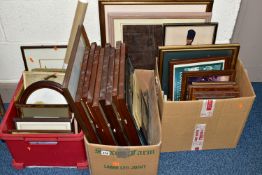 THREE BOXES AND LOOSE PICTURES ETC, to include three vintage razor blade counter top display signs -