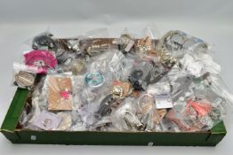 A LARGE QUANTITY OF COSTUME JEWELLERY, to include paste set necklaces, bangles, earrings, hair