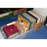 TWO BOXES OF VINYL SINGLES AND LPS, approximately one hundred LPs, ninety singles, and some 78s,