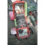 AN UNBRANDED OFF ROAD ELECTRIC GO CART CHASSIS with detached rear wheels, drive train detected and