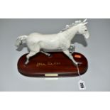 A BESWICK CONNOISSEUR 'ONE MAN' FIGURE SIGNED BY THE RACEHORSE'S OWNER JOHN HALES, model no 266,