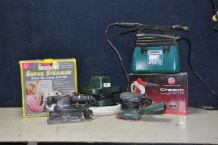 A COLLECTION OF DIY ELECTRICALS to include a Hoover SSNH1000001 steam express handy, Earlex super