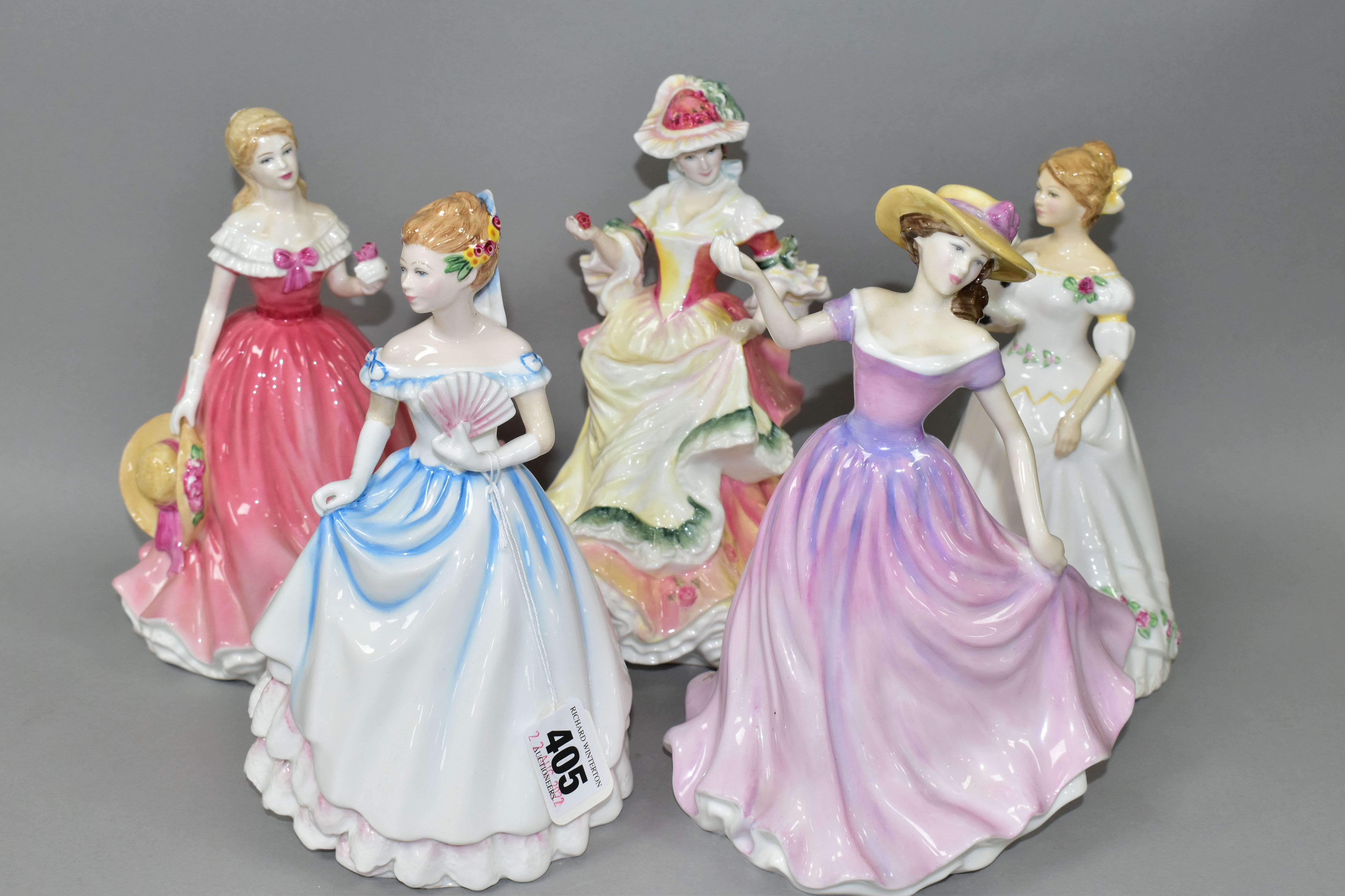 FIVE ROYAL DOULTON FIGURINES, comprising Claire HN3646, Take Me Home HN3662, Beth HN4156, Rosie