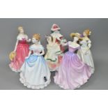 FIVE ROYAL DOULTON FIGURINES, comprising Claire HN3646, Take Me Home HN3662, Beth HN4156, Rosie