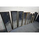 A QUANTITY OF MODERN WALL MIRRORS, with majority of the mirrors rectangular (10)