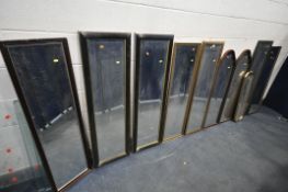 A QUANTITY OF MODERN WALL MIRRORS, with majority of the mirrors rectangular (10)