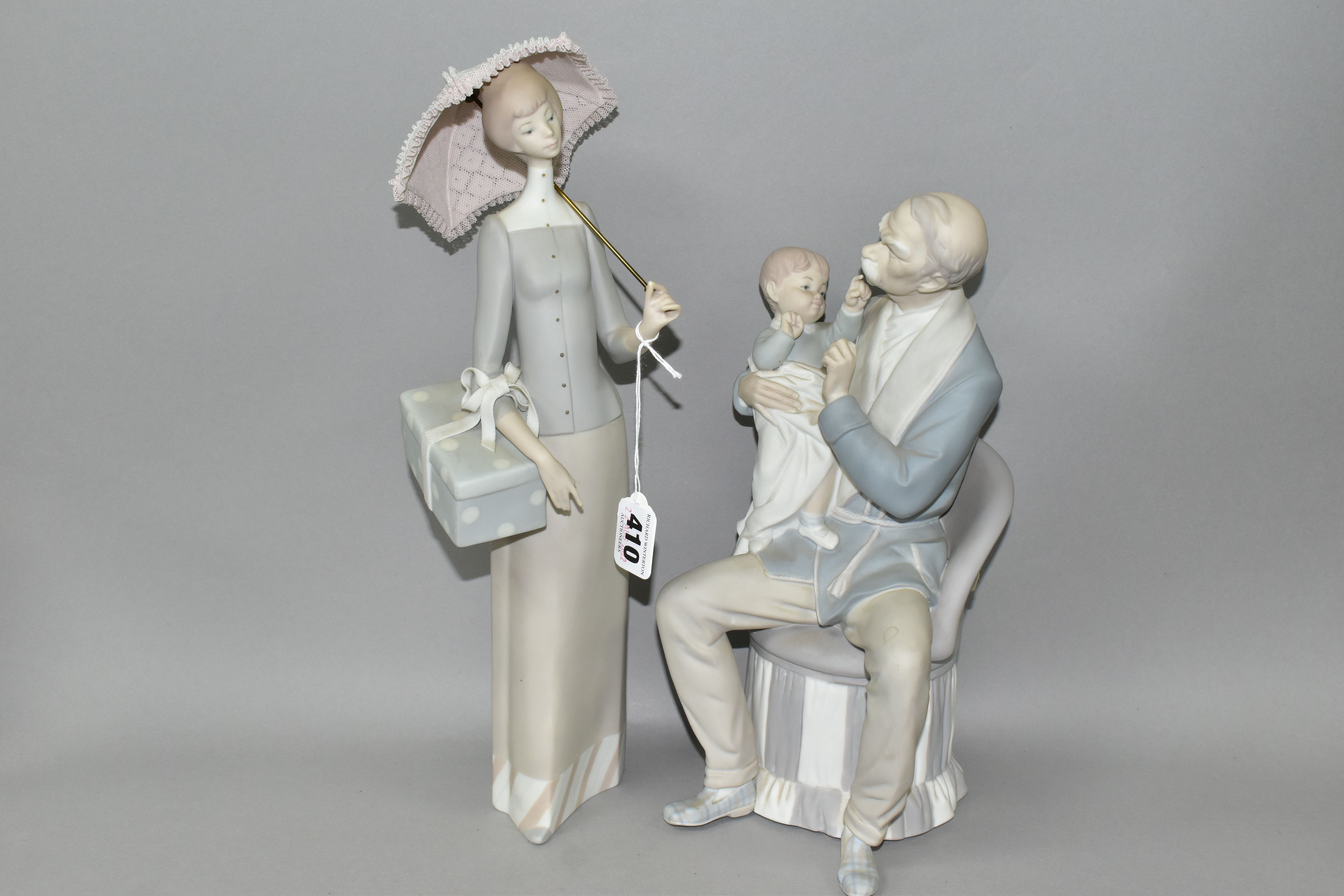 TWO LLADRO FIGURES, comprising The Grandfather no 4654, designed by Salvador Furio, issued 1969-