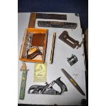 A COLLECTION OF VINTAGE TOOLS to include a Stanley No 50 combination plane in original box with