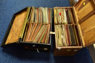 TWO BOXES OF VINYL SINGLES AND 45s, square dance, country and western, and hillbilly music,