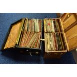 TWO BOXES OF VINYL SINGLES AND 45s, square dance, country and western, and hillbilly music,