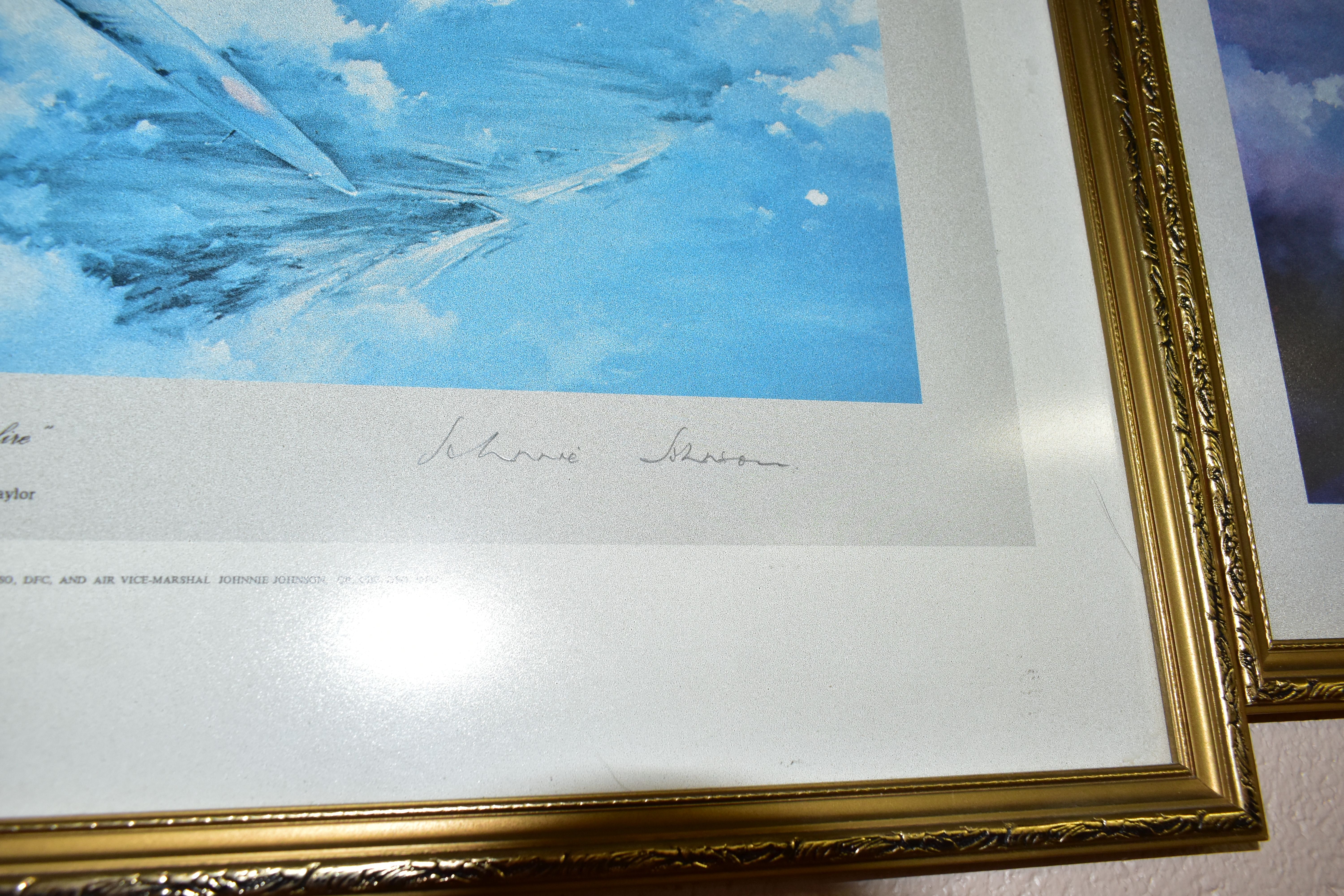 THREE ROBERT TAYLOR MILITARY AVIATION THEMED PRINTS, comprising 'Spitfire' signed in pencil by - Bild 4 aus 6