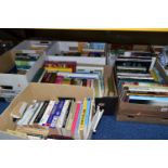 BOOKS & EPHEMERA, seven boxes containing approximately 180-190 titles in hardback and paperback