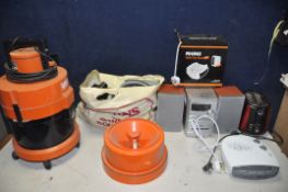 A VAX 121 VACUUM with bag of attachments and pipes along with a Sony CMT-NEZ7 DAB micro hi-fi