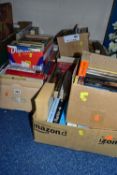 BOOKS, seven boxes containing approximately ninety miscellaneous titles in hardback and paperback