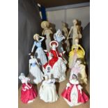 FOURTEEN ROYAL DOULTON AND OTHER FIGURINES, Royal Doulton figurines comprising: Southern Belle