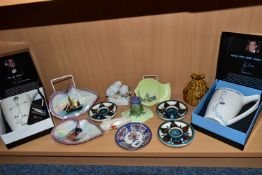 A GROUP OF CERAMICS, to include two boxed Whatever It Takes/Churchill charity mugs designed by Sir