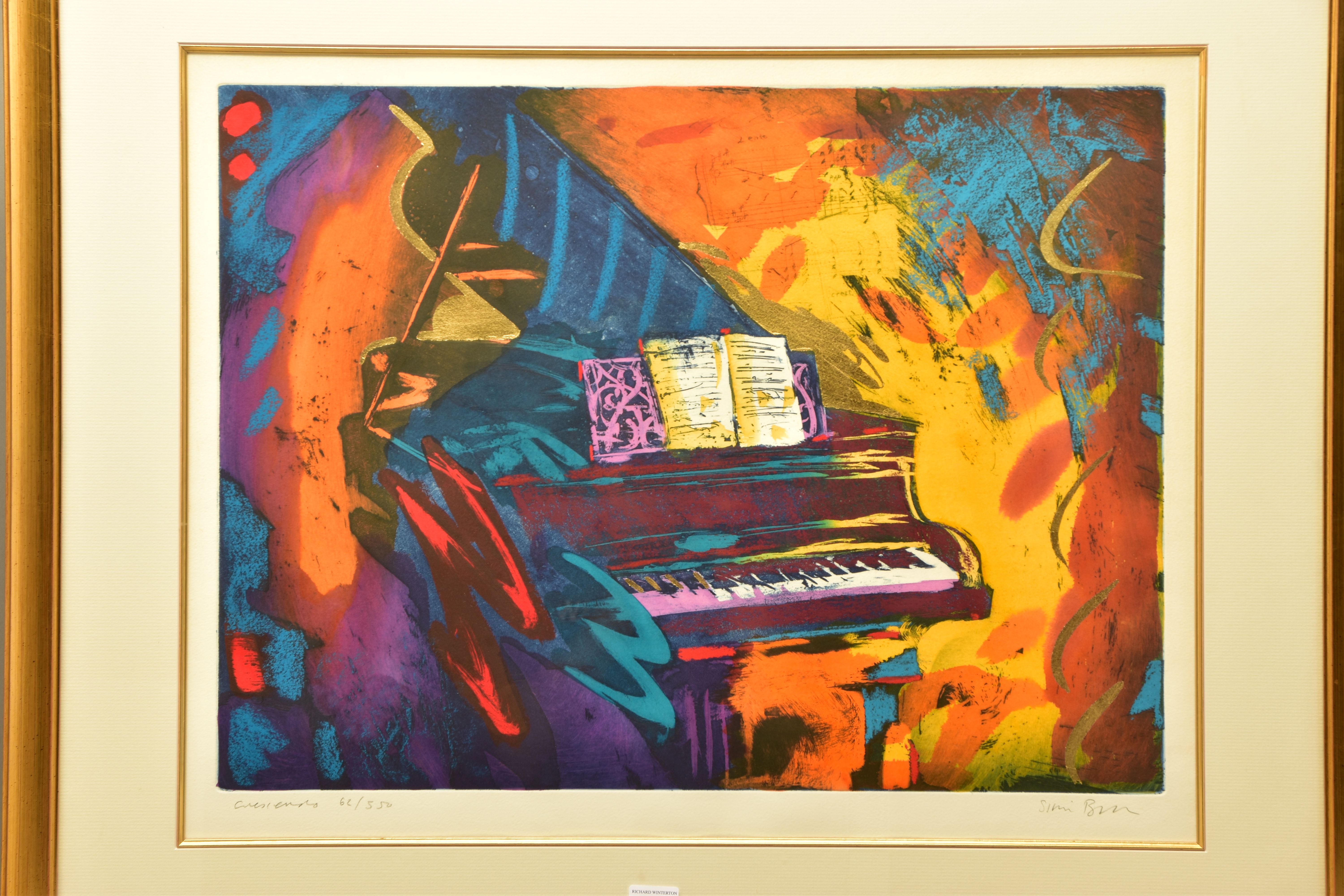 SIMON BULL (BRITISH 1958) 'CRESCENDO', a signed limited edition screen print depicting a concert - Image 2 of 9