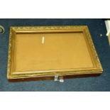 A LARGE FRAMED DISPLAY CASE, rectangular framed, glass lidded display case, hinge fittings, fitted