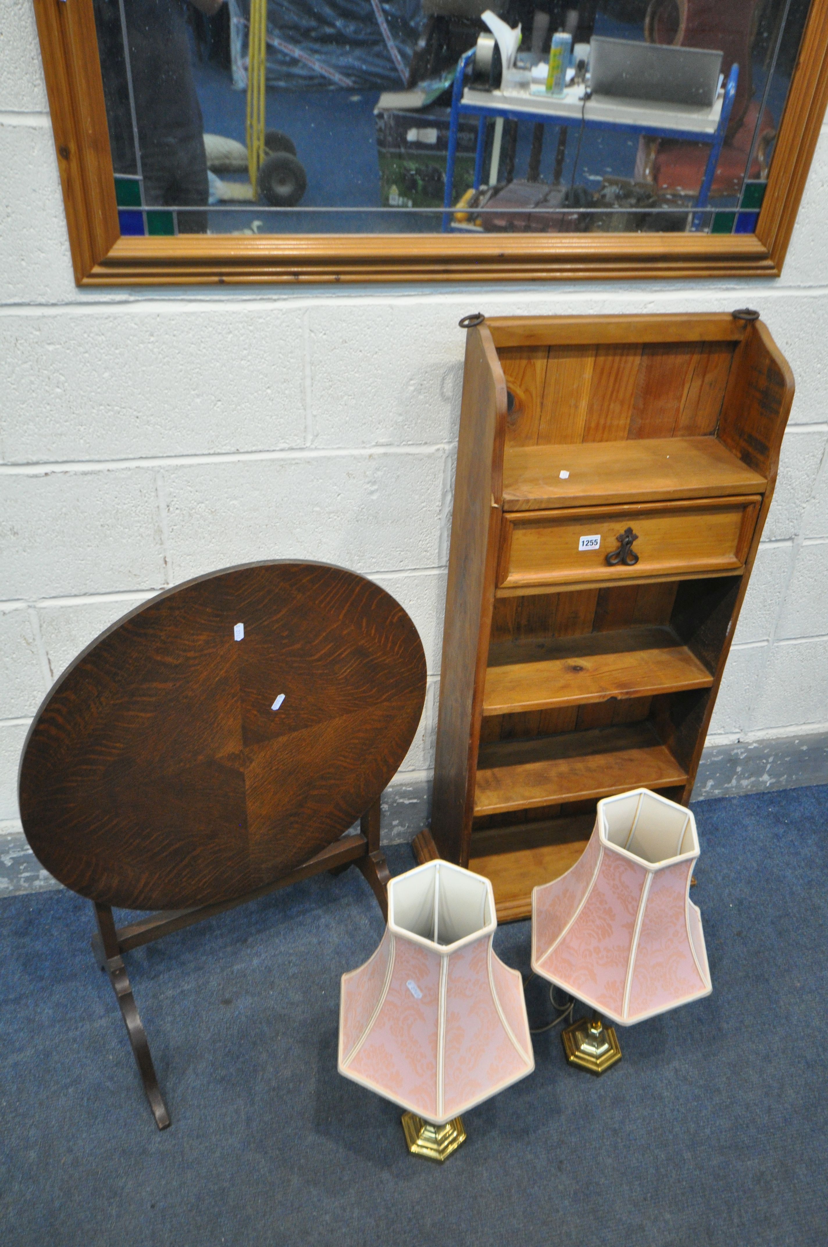 A CORONA PINE OPEN BOOKCASE, with a single drawer, width 44cm x depth 20cm x height 105cm, a pine - Image 4 of 4