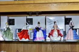 FIVE BOXED ROYAL DOULTON FIGURINES, comprising Fair Lady HN4719 with date cypher for 2005, Gail