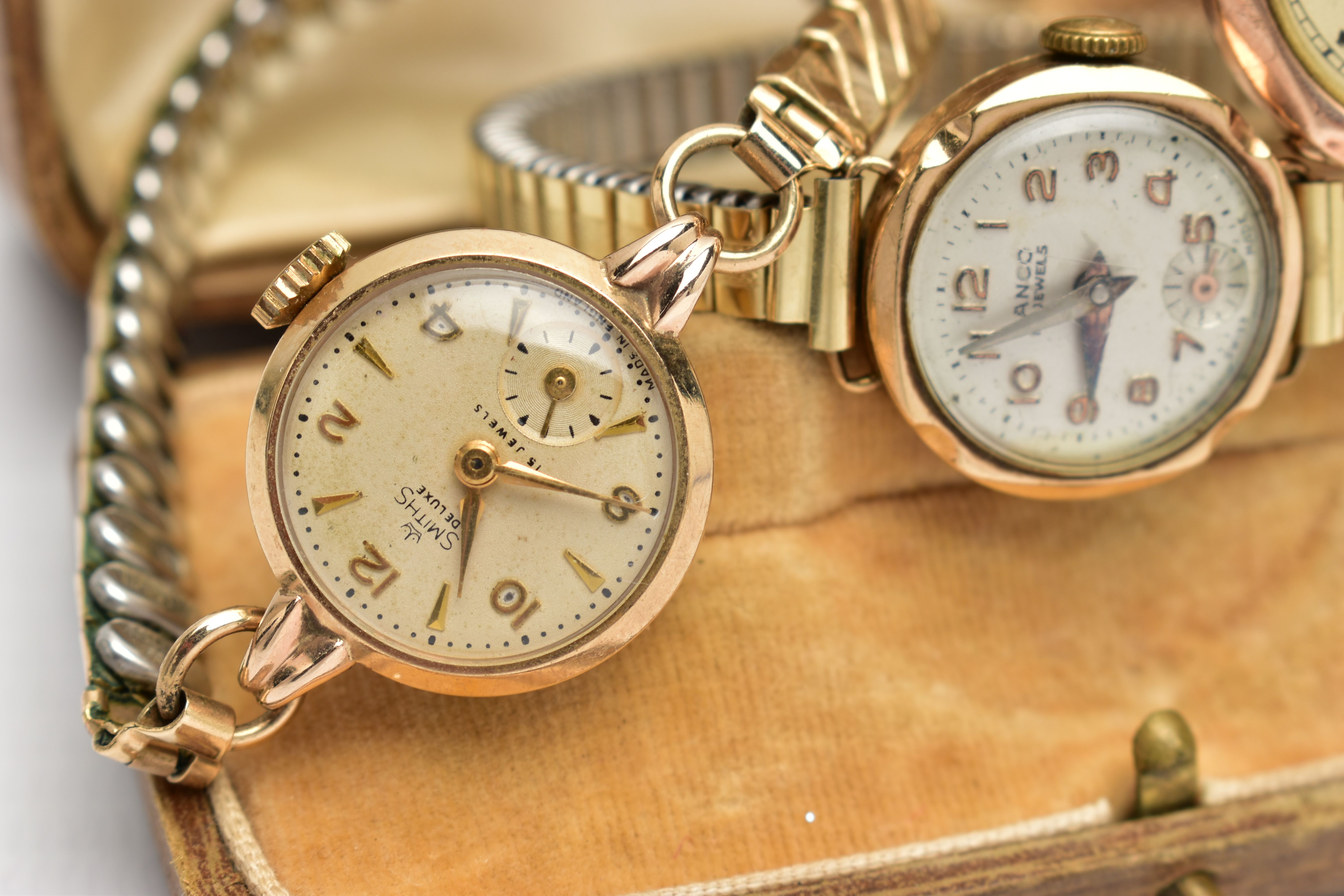 THREE LADIES WRISTWATCHES, the first a boxed 'Lanco' gold head wristwatch, hand wound movement, - Image 3 of 7