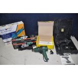 COLLECTION OF POWERTOOLS to include Performance power 18vDC cordless drill, Bosch PHG2 heat gun,