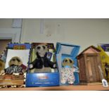 A GROUP OF BOXED PROMOTIONAL TOYS AND A MODEL OUTSIDE WC, comprising five Compare the Market