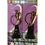 TWO BOXED COALPORT COLLECTABLES 'ART DECO' SERIES FIGURINES, comprising Ring of Hope and Dance at