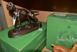 THREE BOXED BESWICK DOG FIGURES, comprising The Pointer 3011/4a brown and white matt finish,