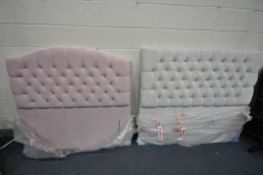 A PINK 4FT6 HEADBOARD, and a height 5ft headboard (2)