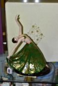 A BOXED COALPORT THE DANCER FIGURINE, from the Art Deco series, limited edition numbered 60/2000,