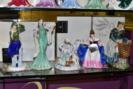 FIVE ROYAL DOULTON FIGURINES, comprising Pretty Ladies Theresa HN4993, Childhood Memories Caught One
