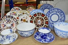 A GROUP OF ROYAL CROWN DERBY BLANKS AND ODDS, including twenty three pieces of plain white tea and