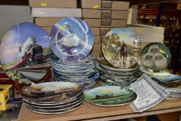 A QUANTITY OF COLLECTABLE PLATES, comprising a Coalport Steam Legends series 'The Royal Scot' 858/
