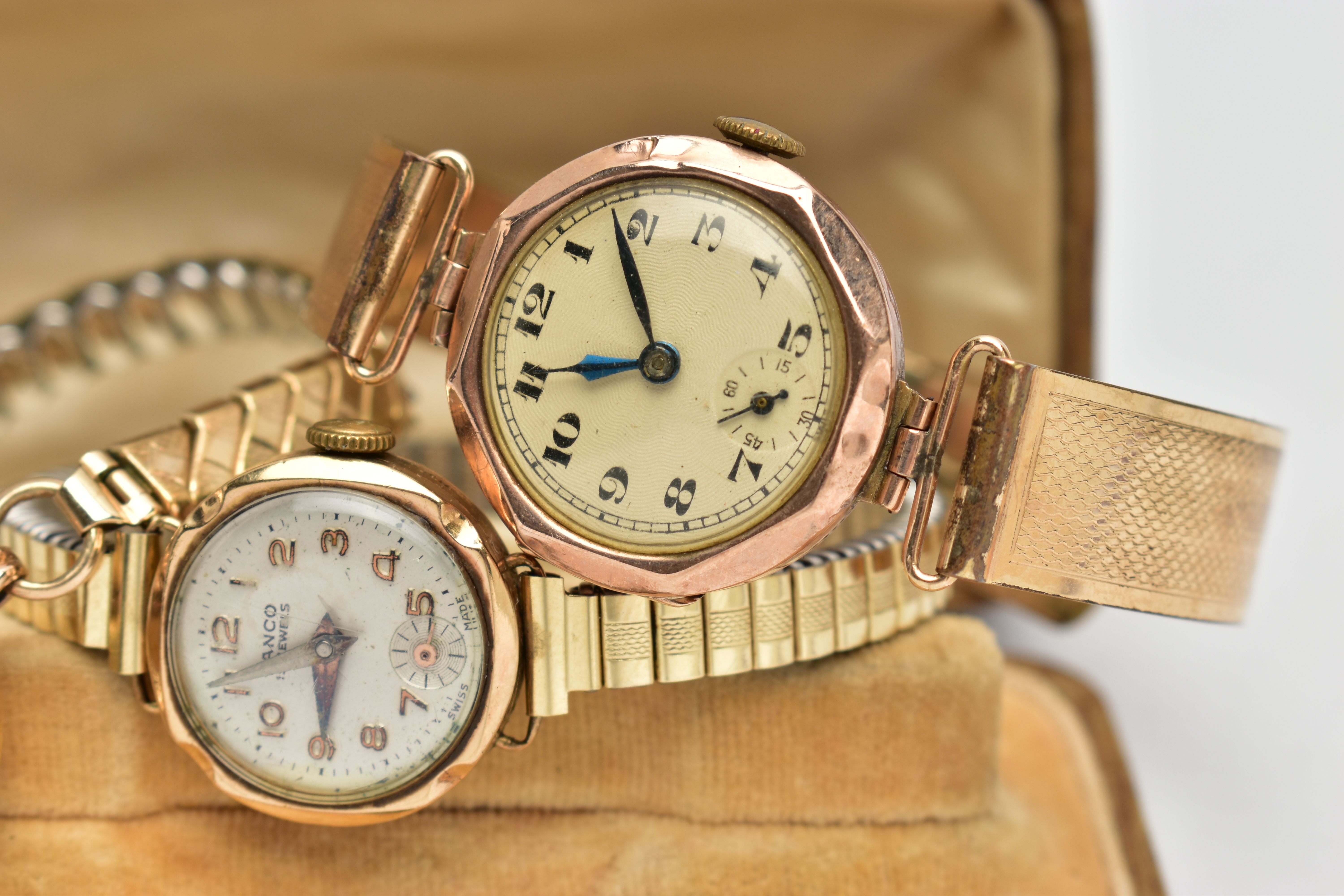 THREE LADIES WRISTWATCHES, the first a boxed 'Lanco' gold head wristwatch, hand wound movement, - Image 2 of 7
