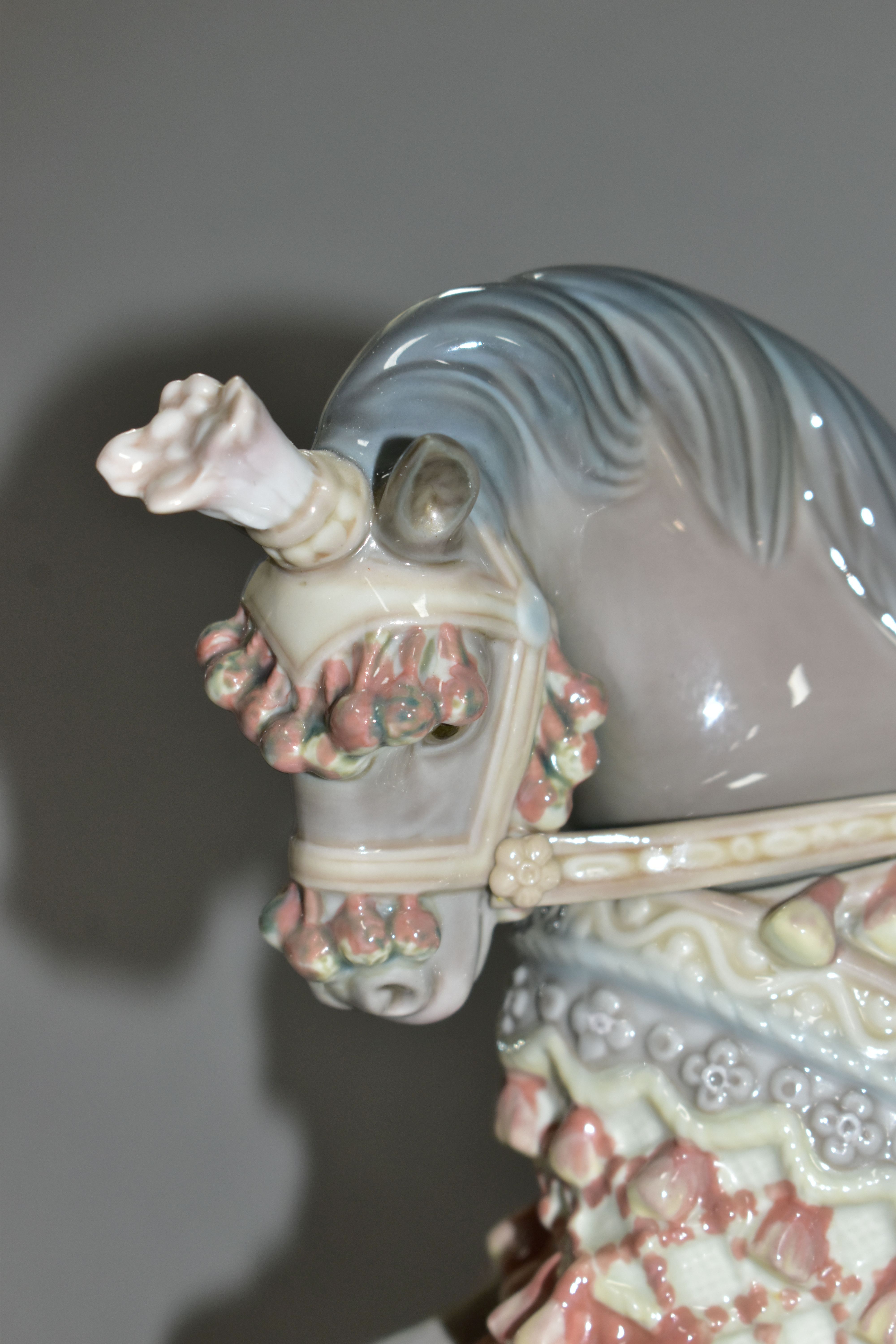 A LLADRO 'VALENCIAN CHILDREN' FIGURE GROUP, number 1489, depicting two children riding a horse, - Image 3 of 6