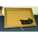 A LARGE FRAMED DISPLAY CASE, rectangular framed, glass lidded display case, hinge fittings, fitted