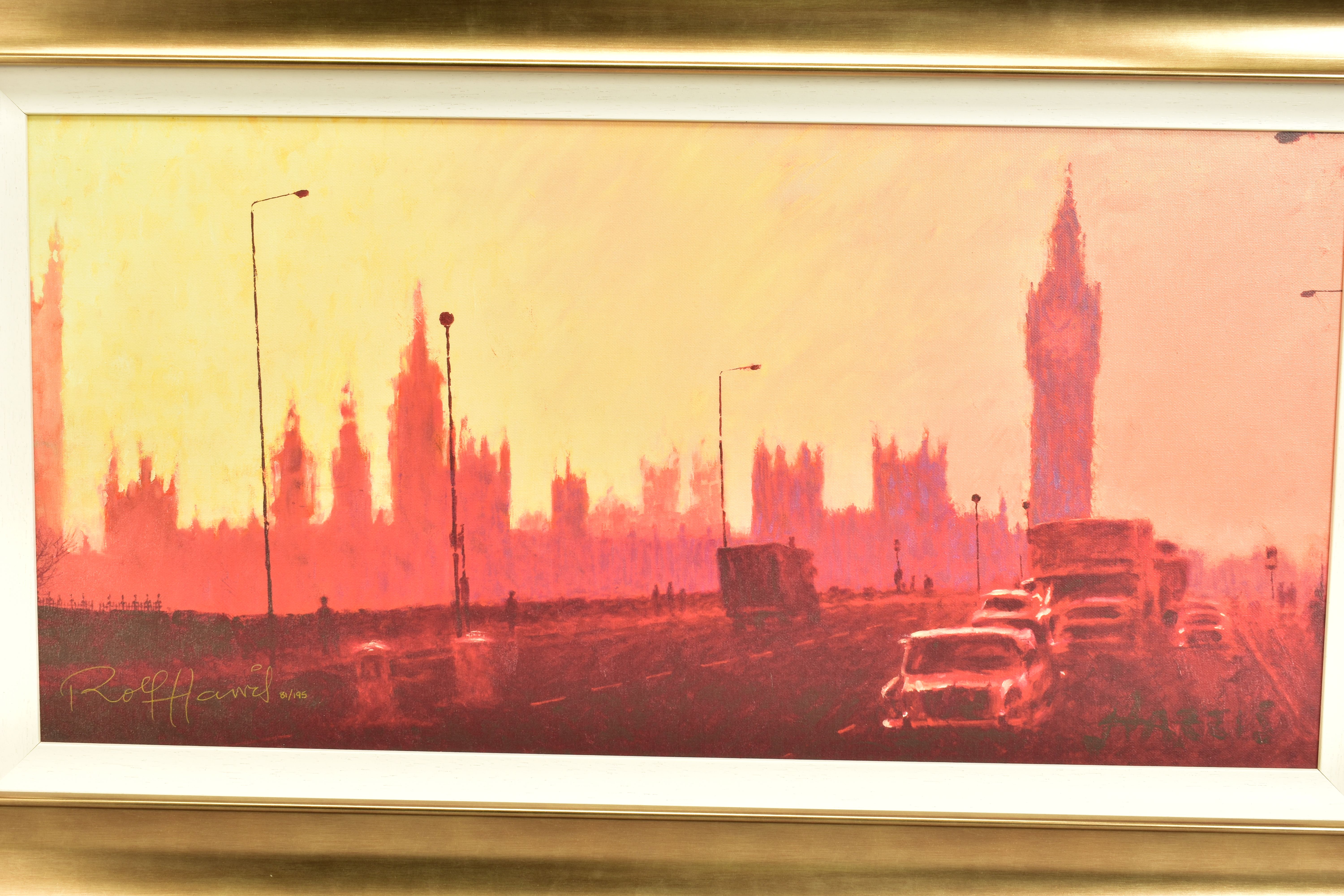 ROLF HARRIS (AUSTRALIA 1930) 'FIFTIES RUSH HOUR' a signed limited edition print of a nostalgic - Image 2 of 4