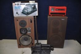 A PAIR OF GOODMANS RB20 SPEAKERS (need attention) along with a Selmar battery charger and two