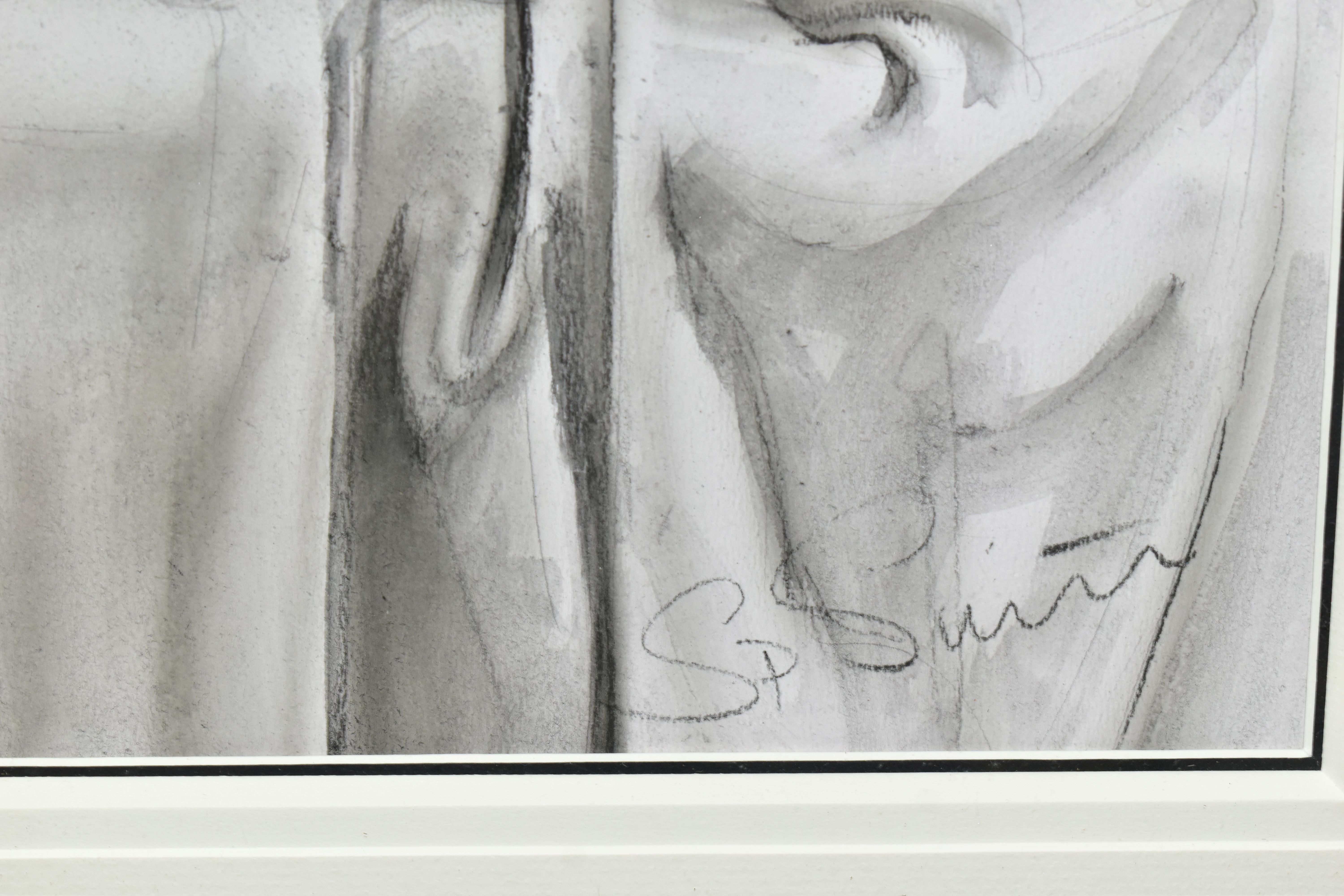 STEVEN SMITH (BRITISH 1974), 'PIANO SKETCH I', a seated portrait of a female figure at a piano, - Image 3 of 4