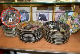 A QUANTITY OF CAT THEMED COLLECTORS PLATES, thirty eight plates, thirty five of which are boxed,