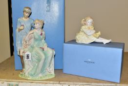 TWO BOXED WEDGWOOD FIGURINES, comprising The Classical Collection 'Adoration' figure group,