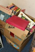 TEN BOXES OF BOOKS AND MAPS, approximately one hundred to one hundred and fifty titles to include