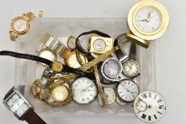 A SELECTION OF WRISTWATCHES, POCKET WATCHES AND OTHERS, to include a variety of ladies and gents