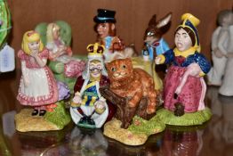 FIVE BESWICK/ROYAL DOULTON BESWICK WARE ALICE IN WONDERLAND FIGURES, comprising Beswick Ware limited