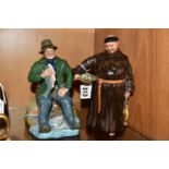 TWO ROYAL DOULTON FIGURINES, comprising The Jovial Monk HN2144 and A Good Catch HN2258 (2) (