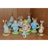 EIGHT BESWICK AND ROYAL ALBERT BEATRIX POTTER FIGURES, comprising two Beswick 100th Anniversary
